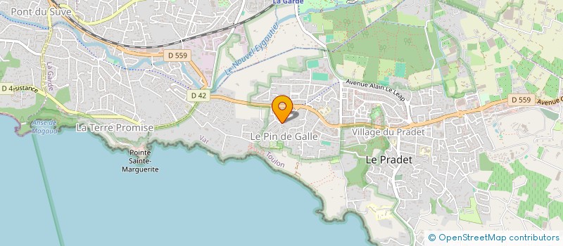 localisation de l'entreprise ETUDES THERMIQUES ET FLUIDES DU BATIMENT  LE PRADET