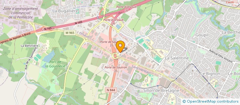 localisation de l'entreprise ETUDES TRACAGES SUR SYSTEMES INFORMAT à ORVAULT