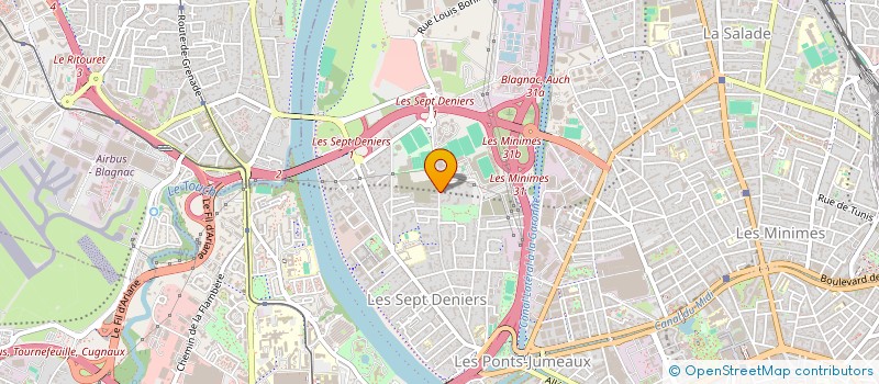 localisation de l'entreprise ETUDES TRAVAUX FIBRE à TOULOUSE