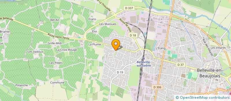 localisation de l'entreprise ETUDES TRAVAUX REALISATIONS ASSISTANCES à BELLEVILLE-EN-BEAUJOLAIS