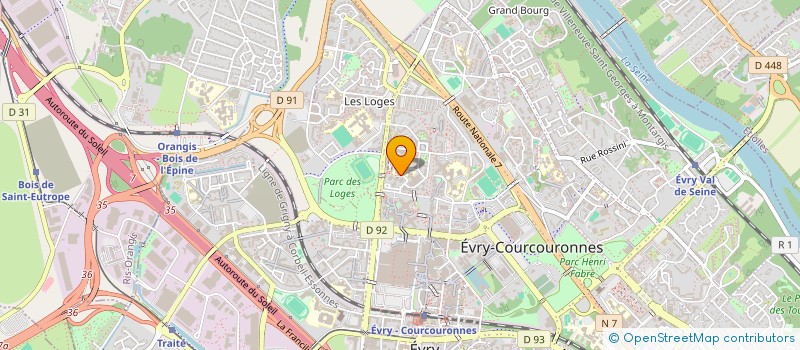 localisation de l'entreprise ETUDES YC à EVRY-COURCOURONNES