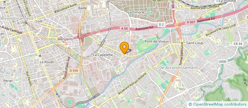 localisation de l'entreprise ETUDIANTS ASSOCIES EN SOINS INFIRMIERS CAPELETTE à MARSEILLE