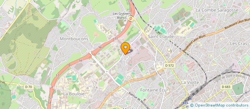 localisation de l'entreprise ETUDIANTS AU SERVICE DES PERSONNES EN SITUATION D'EXCLUSION à BESANCON