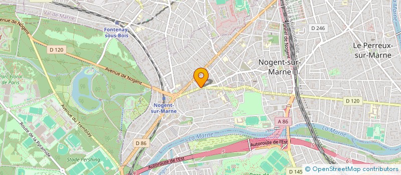 localisation de l'entreprise ETUDIANTS DE L'INSTITUT BIBLIQUE DE NOGENT  NOGENT-SUR-MARNE