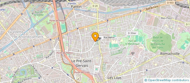 localisation de l'entreprise ETUDIANTS POUR UN TIBET LIBRE à LE PRE-SAINT-GERVAIS