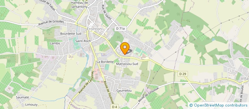 localisation de l'entreprise ETUGLO  FRONTON