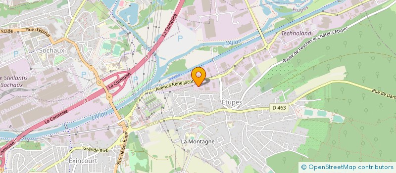 localisation de l'entreprise ETUPES MECANIQUE GENERALE à ETUPES