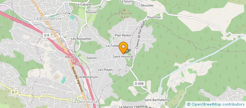 localisation de l'entreprise ETVLB  LA BOUILLADISSE