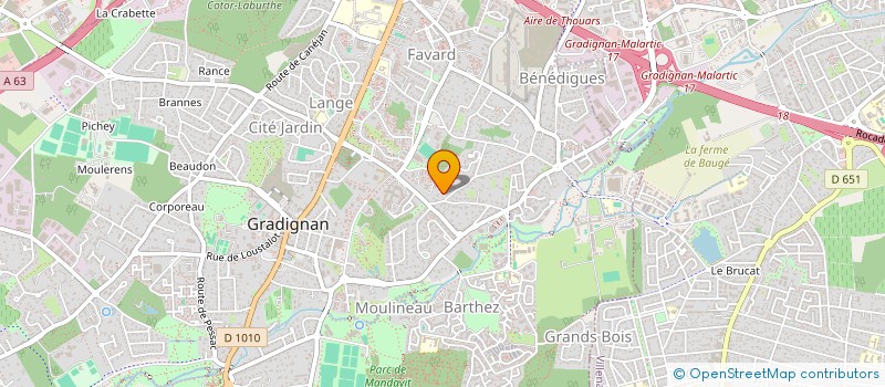 localisation de l'entreprise ETXE BERRIA  GRADIGNAN