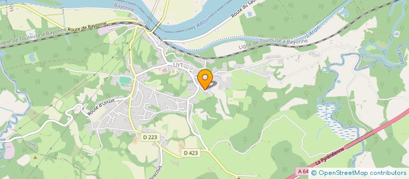 localisation de l'entreprise ETXE EKO  URT