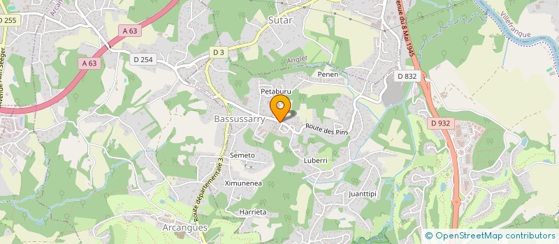 localisation de l'entreprise ETXE PASTOR  BASSUSSARRY