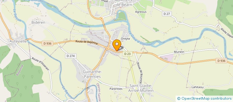 localisation de l'entreprise ETXE PREFA à SAINT-GLADIE-ARRIVE-MUNEIN