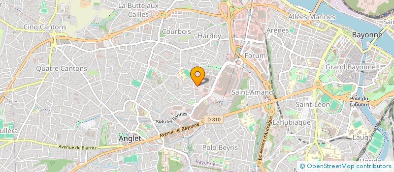 localisation de l'entreprise ETXE SUKALDE à ANGLET