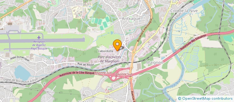 localisation de l'entreprise ETXEREIS  ANGLET