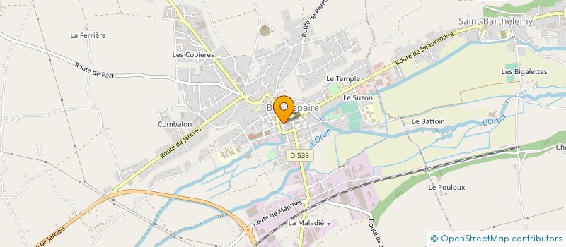localisation de l'entreprise EUBERLAY à BEAUREPAIRE
