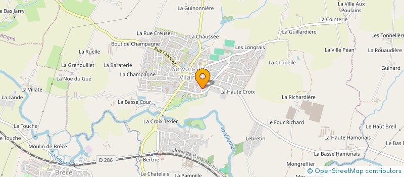 localisation de l'entreprise EUCLIDE BOURLIERE  SERVON-SUR-VILAINE