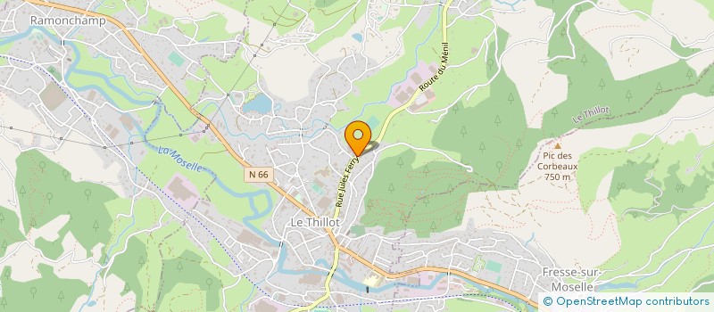 localisation de l'entreprise EUGENE GEORGES SA à LE THILLOT