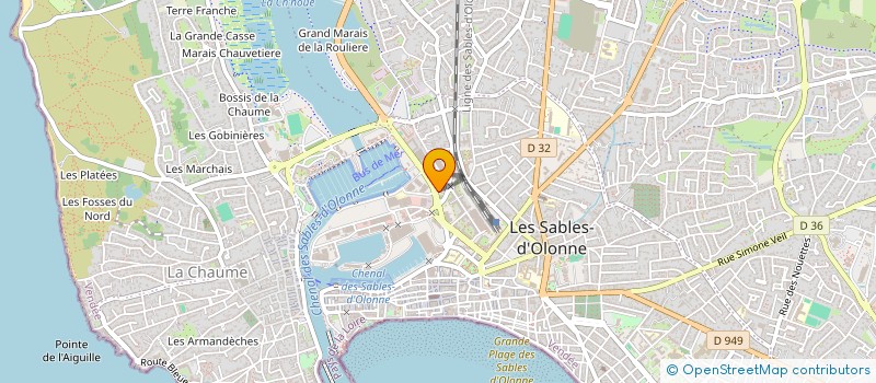 localisation de l'entreprise EUGENE IMMO à LES SABLES D'OLONNE