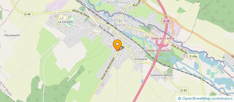localisation de l'entreprise EUGENE LETELLIER ET FILS à BLANGY-SUR-BRESLE