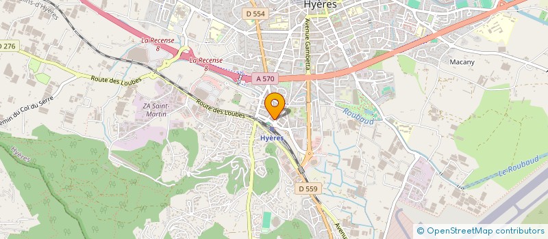 localisation de l'entreprise EUGENE TEXTILE  HYERES