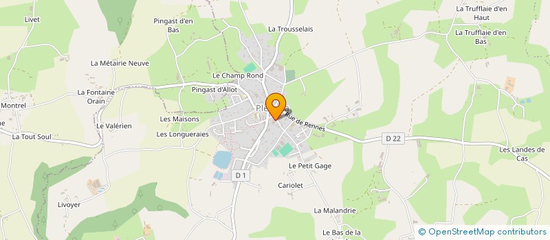 localisation de l'entreprise EUGERIC à LE MENE