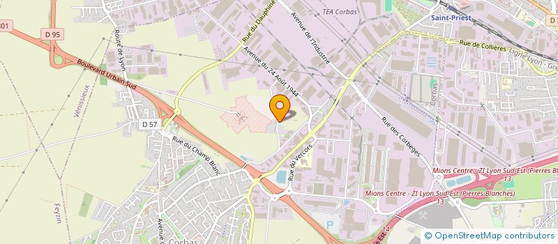 localisation de l'entreprise EUHENAIR INVEST à CORBAS