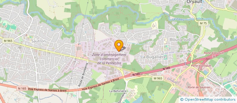 localisation de l'entreprise EULALIA à ORVAULT