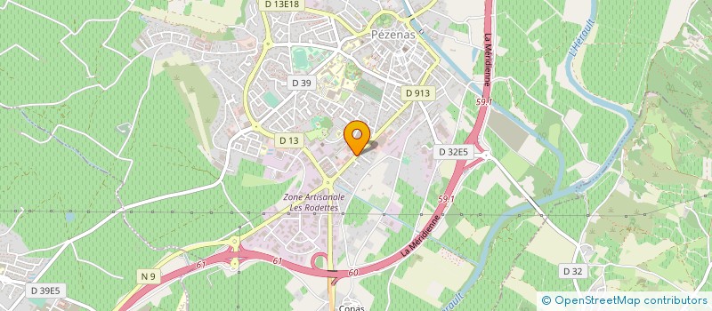 localisation de l'entreprise EULALIE TEXTILE  PEZENAS