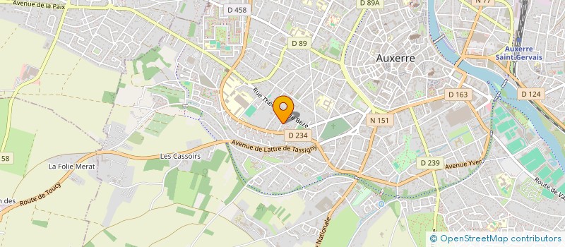 localisation de l'entreprise EUNOIA / EVALUATION-FORMATION-CONSEIL à AUXERRE