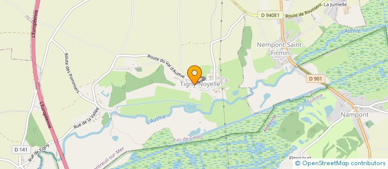 localisation de l'entreprise EUPHONIE à TIGNY-NOYELLE