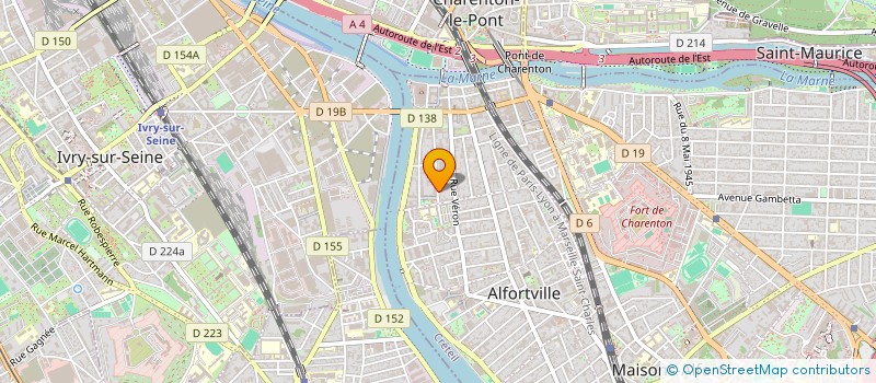 localisation de l'entreprise EUR DORUR DECORAT RESTAURAT ART CREATION à ALFORTVILLE