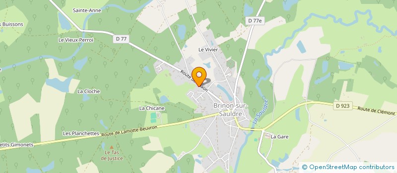 localisation de l'entreprise EUR'ECORCES à BRINON-SUR-SAULDRE