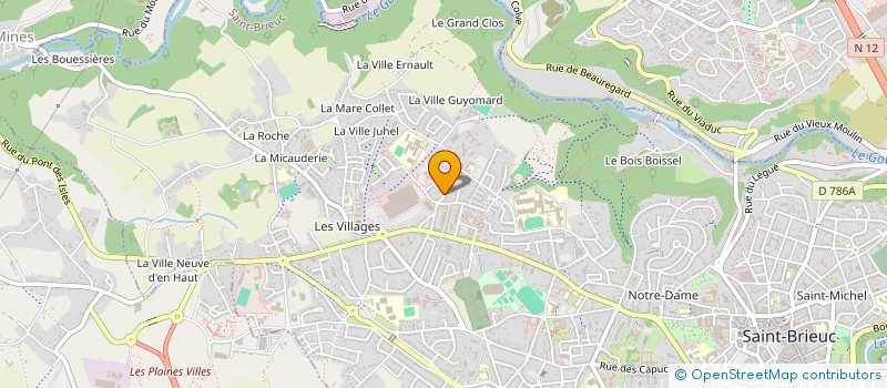 localisation de l'entreprise EUR'ELEC SARL à SAINT-BRIEUC