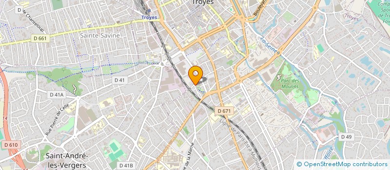 localisation de l'entreprise EUR0PEENNE LOISIR INVESTISSEM COMMERCIAL à TROYES