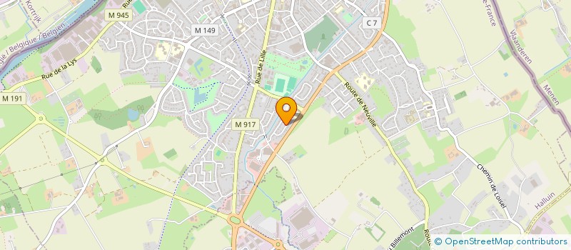 localisation de l'entreprise EURADENTAL à HALLUIN
