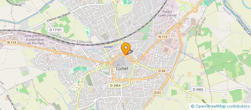 localisation de l'entreprise EURAENERGIE PLOMBERIE CHAUFFAGE  LUNEL