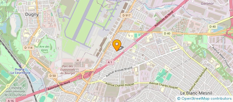 localisation de l'entreprise EURAFFAIRE PARIS à LE BLANC-MESNIL