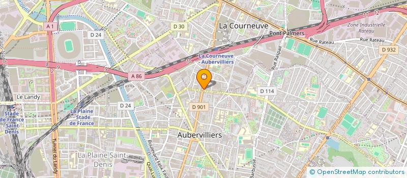 localisation de l'entreprise EURAFRIKA à LA COURNEUVE