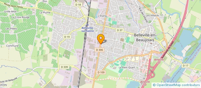 localisation de l'entreprise EURALDIS à BELLEVILLE-EN-BEAUJOLAIS
