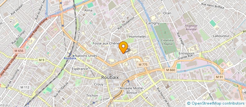 localisation de l'entreprise EURALEC  ROUBAIX