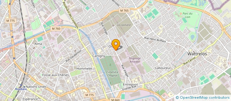 localisation de l'entreprise EURAPOLE à ROUBAIX