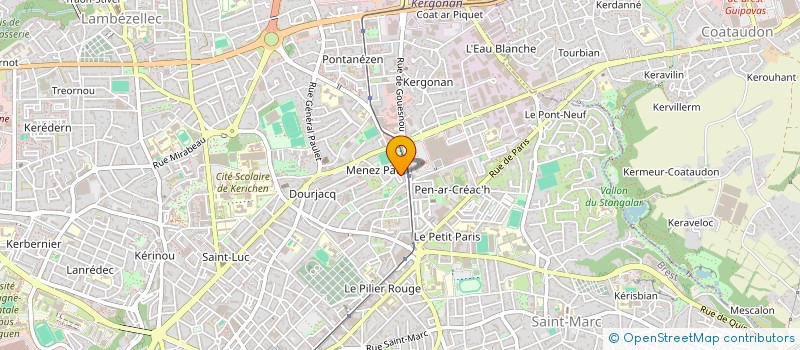 localisation de l'entreprise EURASIE 29 à BREST
