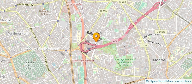 localisation de l'entreprise EURATECH à BAGNOLET
