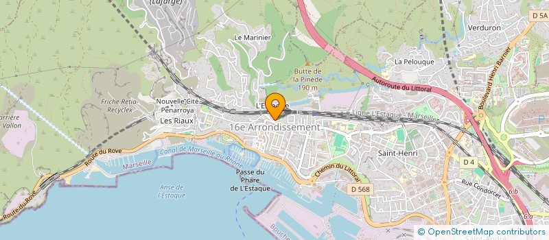 localisation de l'entreprise EURAUTO  MARSEILLE 16EME