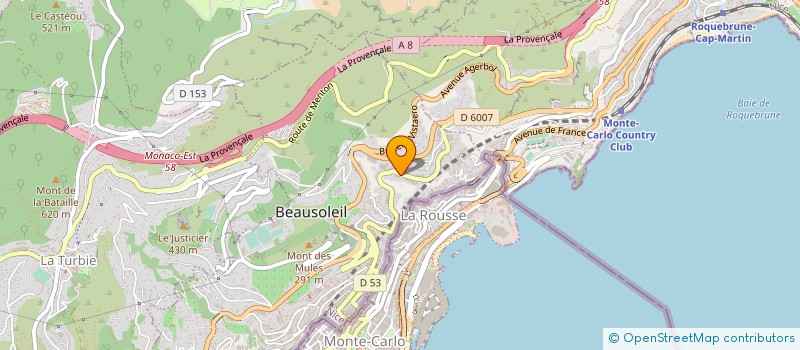 localisation de l'entreprise EURAZUR PROMOTION à BEAUSOLEIL