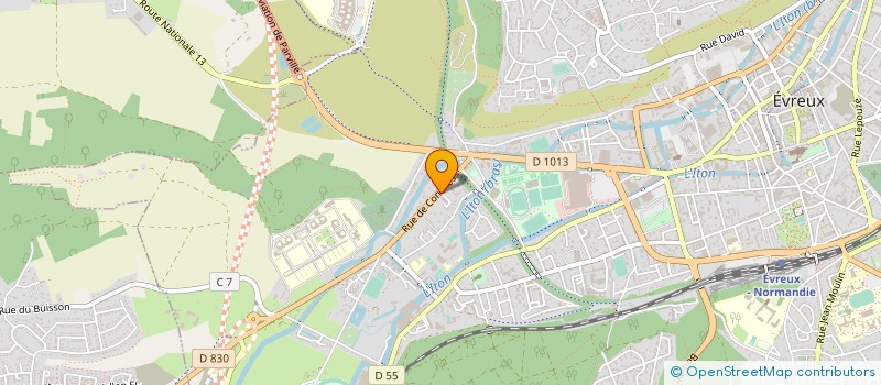 localisation de l'entreprise EURE COUVERTURE à EVREUX