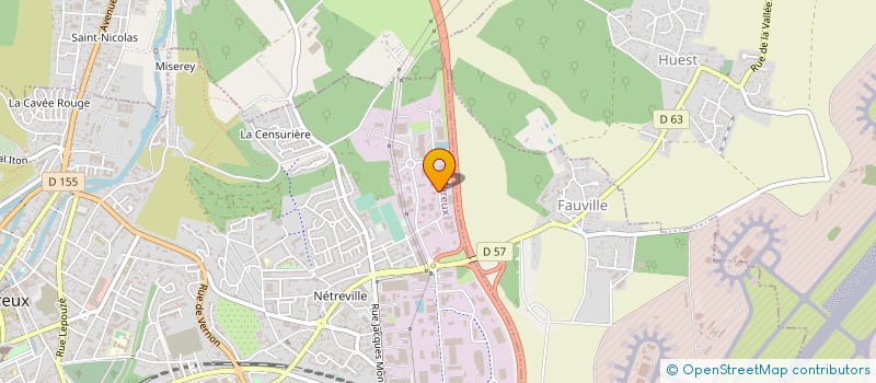 localisation de l'entreprise EURE ENROBES à EVREUX