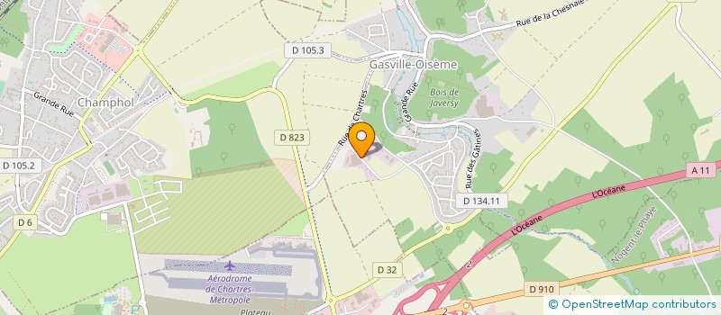 localisation de l'entreprise EURE ET LOIR NEGOCE à GASVILLE-OISEME