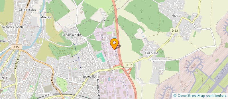 localisation de l'entreprise EURE T.P.  EVREUX