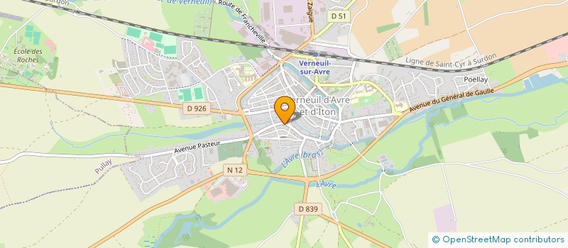 localisation de l'entreprise EURE TAXI  VERNEUIL D'AVRE ET D'ITON